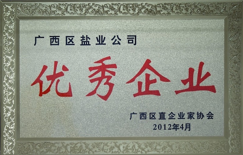 2012年廣西區(qū)直企業(yè)家協(xié)會優(yōu)秀企業(yè)